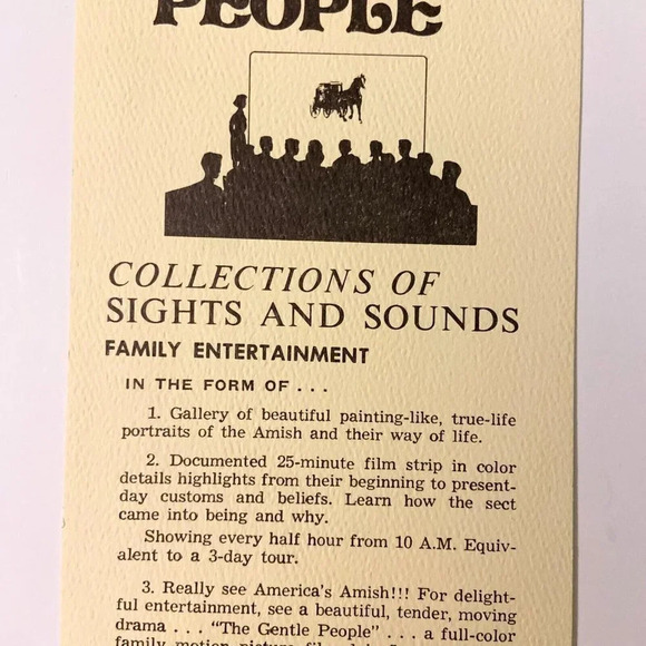 Vintage James Warner Amish The Gentle People Cinema  Show Brochure Leaflet - Picture 3 of 8